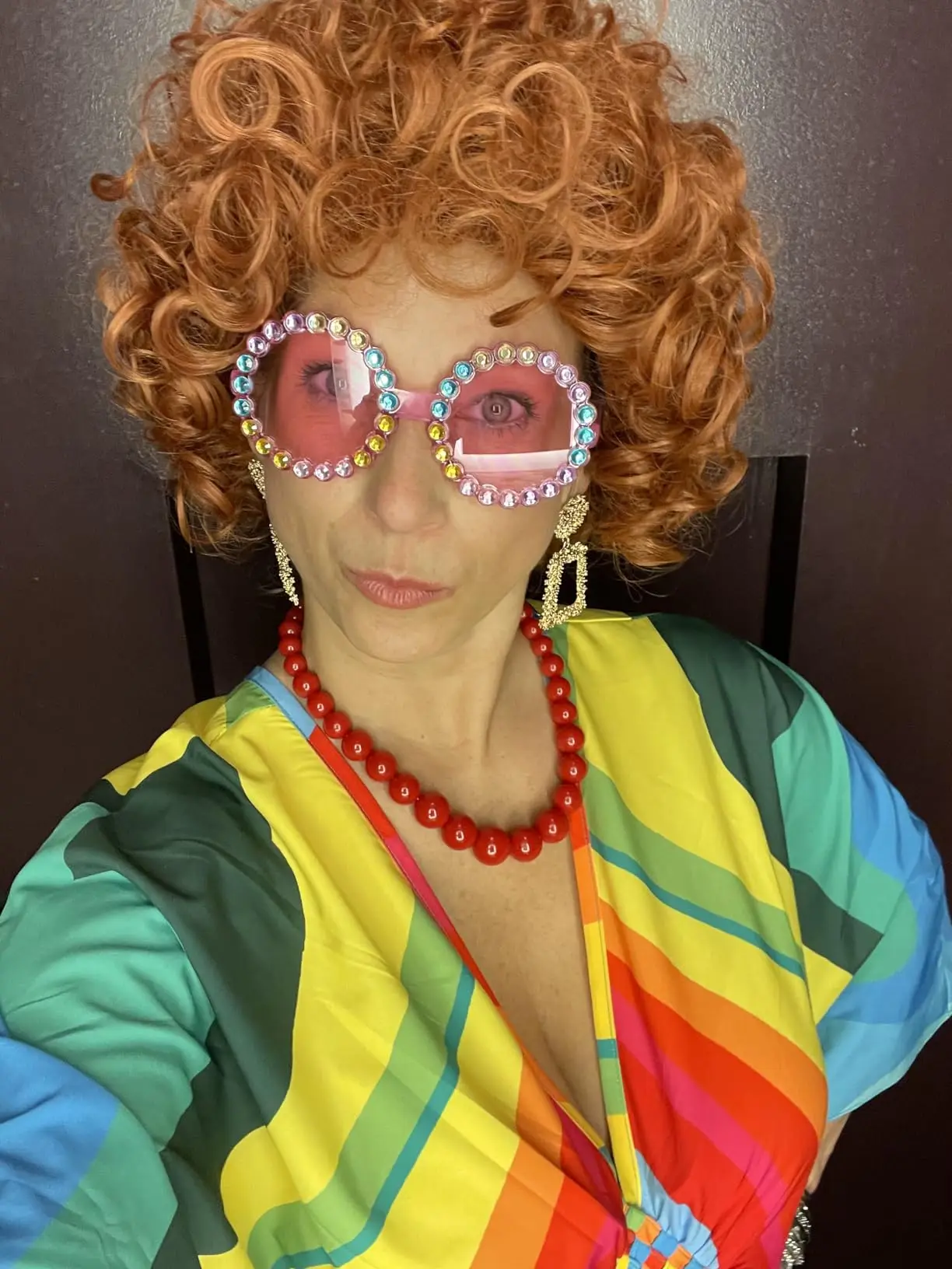 BCHR короткий пушистый вьющийся оранжевый красный парик для косплея женский костюм на Хэллоуин