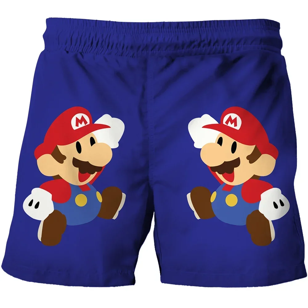 

New Super Marios Beach Shorts Cartoon Animation Marios 3d Print Boys Casual Board Shorts Children's Sports Pants Swimming Pants