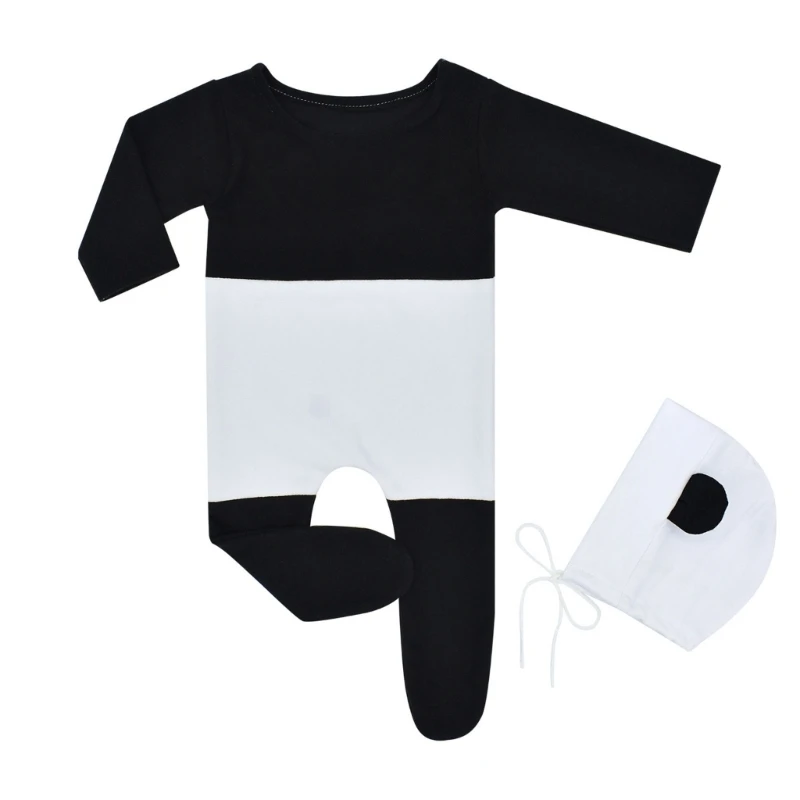 Adorable Costume photographie pour nouveau-nés, combinaison chapeau sur le thème du Panda mignon, accessoires A2UB