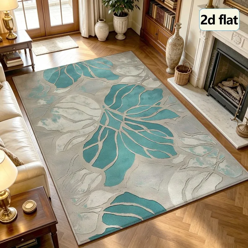 1-Piece Plant and Floral Pattern Carpet, Soft and Comfortable, Easy to Maintain, Machine Washable, Indoor Rug, Suitable for Placing under a Table, Suitable for Farmhouse-Style Home Decor, Suitable for Living Room, Bedroom, Dining Room, Entryway, Home Office, Home Decor.