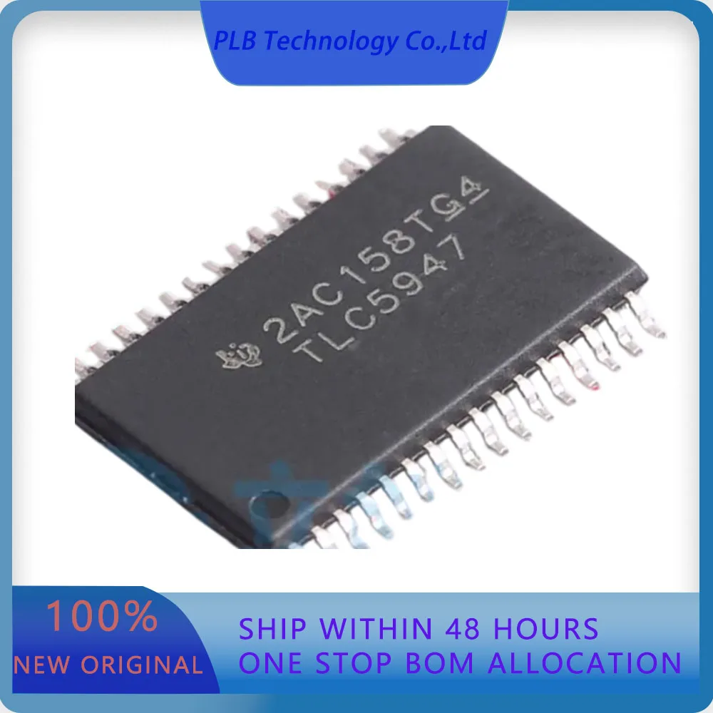 2PCS/LOT TLC5947DAPR TLC5947  4MHz PWM 24 30mA 3V~5.5V TSSOP-32-EP LED Drivers Original Stock