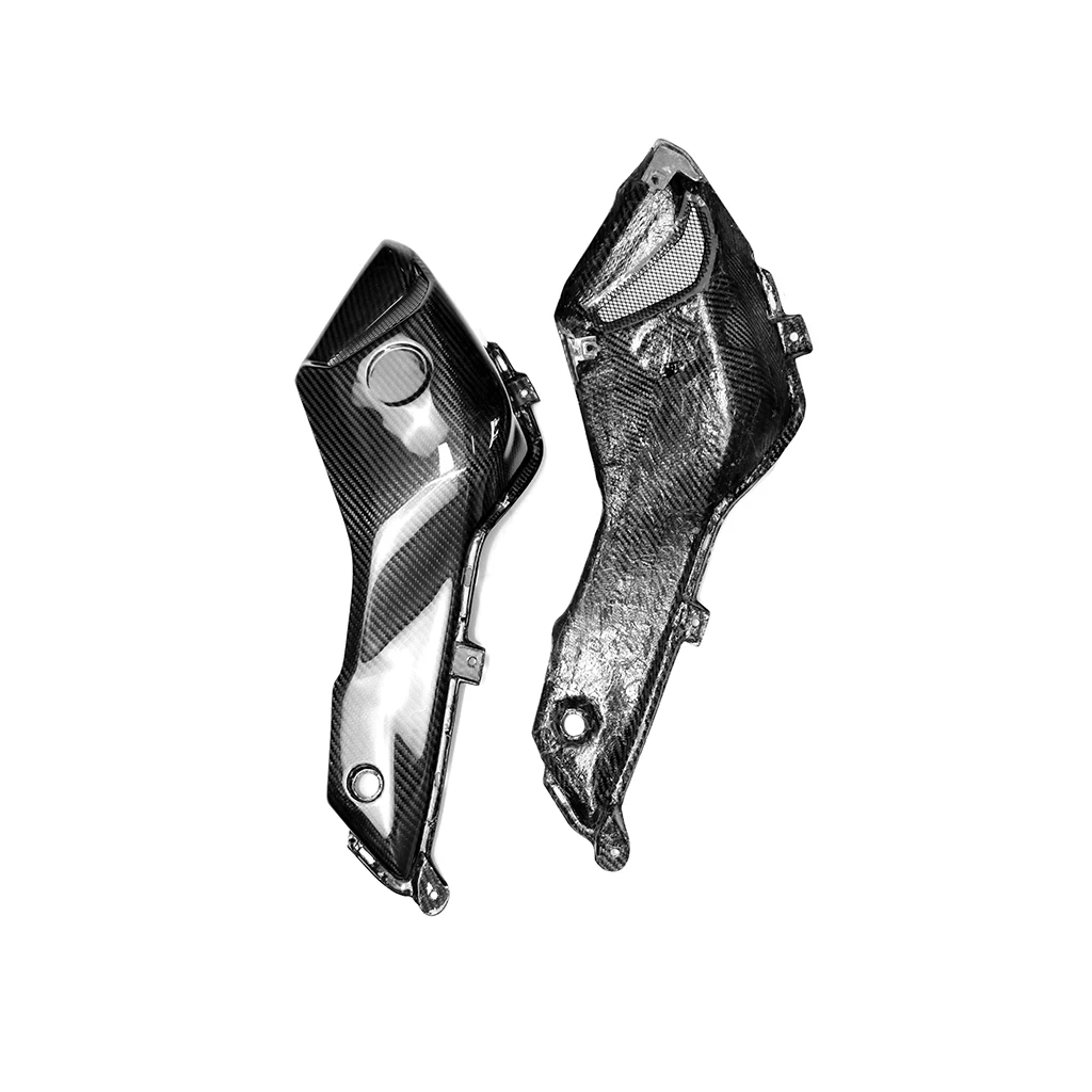 Motocicleta 3K fibra de carbono painel de entrada de ar lateral superior, proteção para Yamaha MT 07, FZ 07, MT07, FZ07, 2014-2017