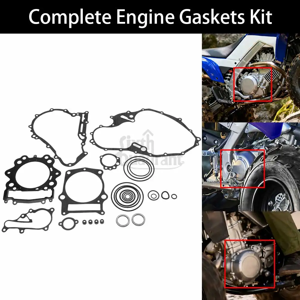 1 Set ATV Engine Gaskets Kit Black/Gray Motorcycle Accessory Fits For Yamaha Raptor 700 YFM700RSP2 Special Edition II 2008 model