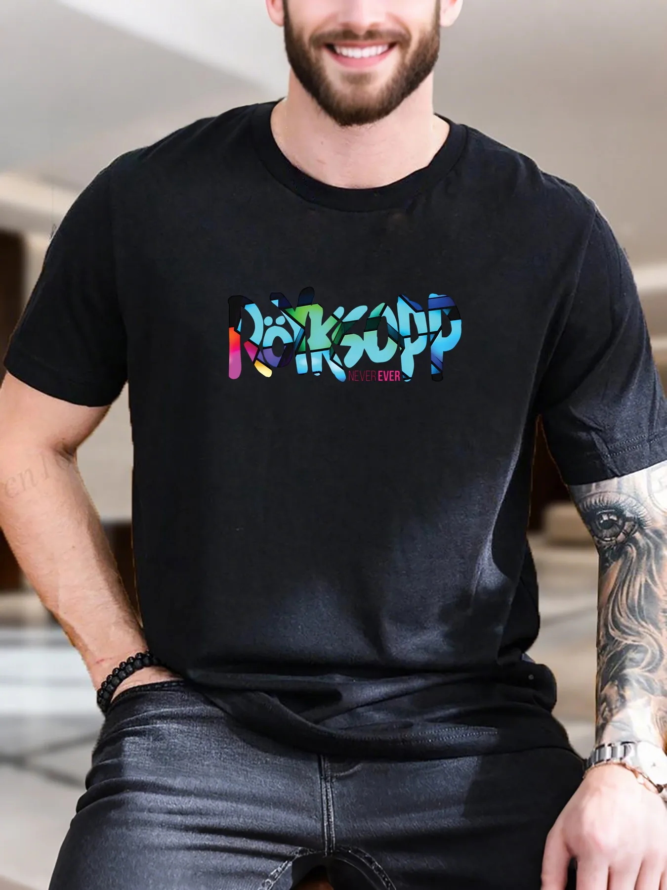 

New Arrival Fashion Men's Printed Short Sleeve T-Shirt Vibrant Snowboard Graphic Design 100% Cotton Breathable Fabric Casual Sportswear