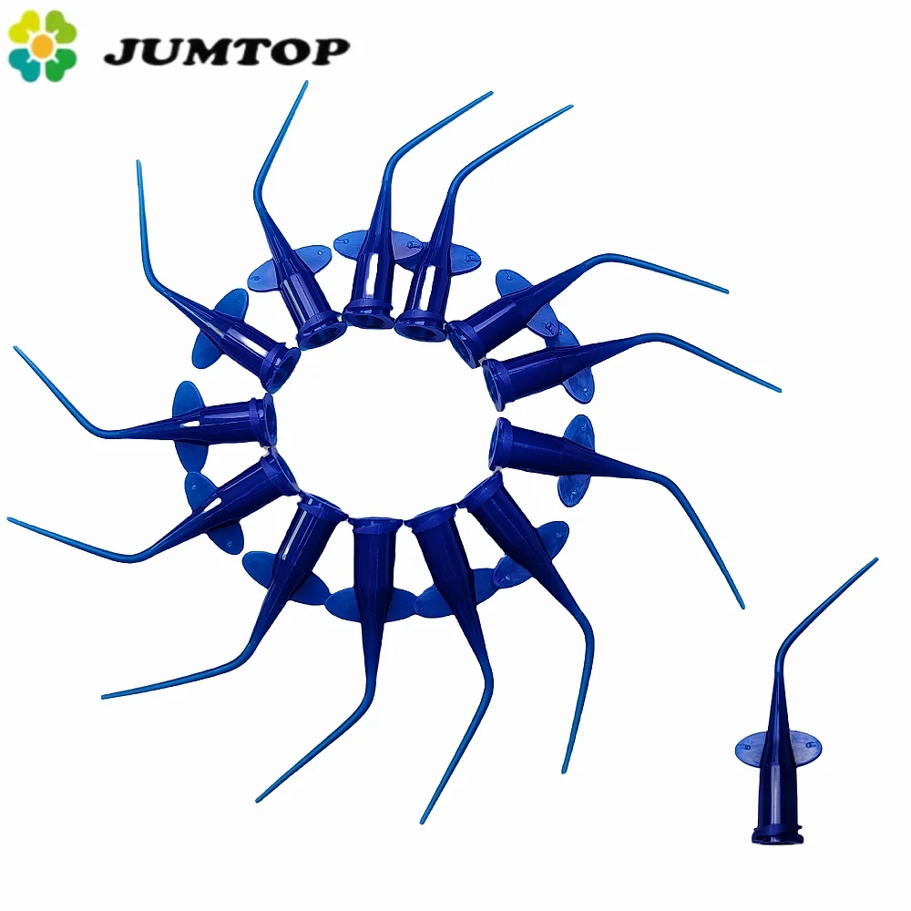 

JUMTOP 50Pcs Dental Disposable Plastic Syringe Tips Endo Irrigation Root Canal Lateral Irrigation Needle Dia 0.25mm