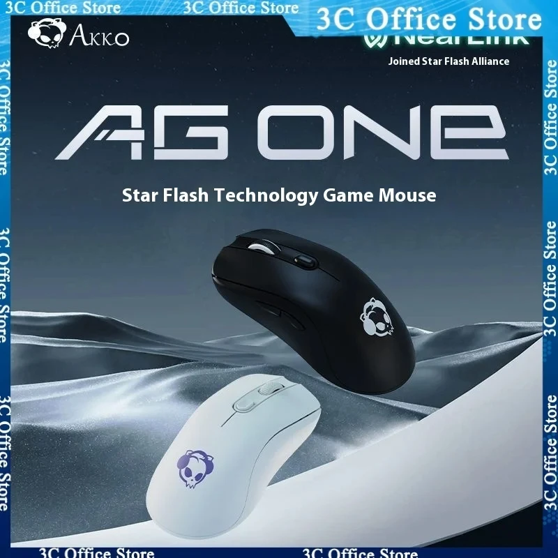 

AKKO AG ONE Three Mode Game Mouse Star Flash 26000DPI Wireless wired PCB Mouse PAW3395 8K E-sports Game Lightweight Laptop Mouse