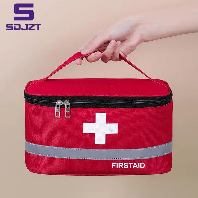 Bolsa de almacenamiento de medicamentos de gran capacidad, Kit médico portátil, Kit de primeros auxilios para el hogar, bolsa de supervivencia, bolsa de emergencia para coche