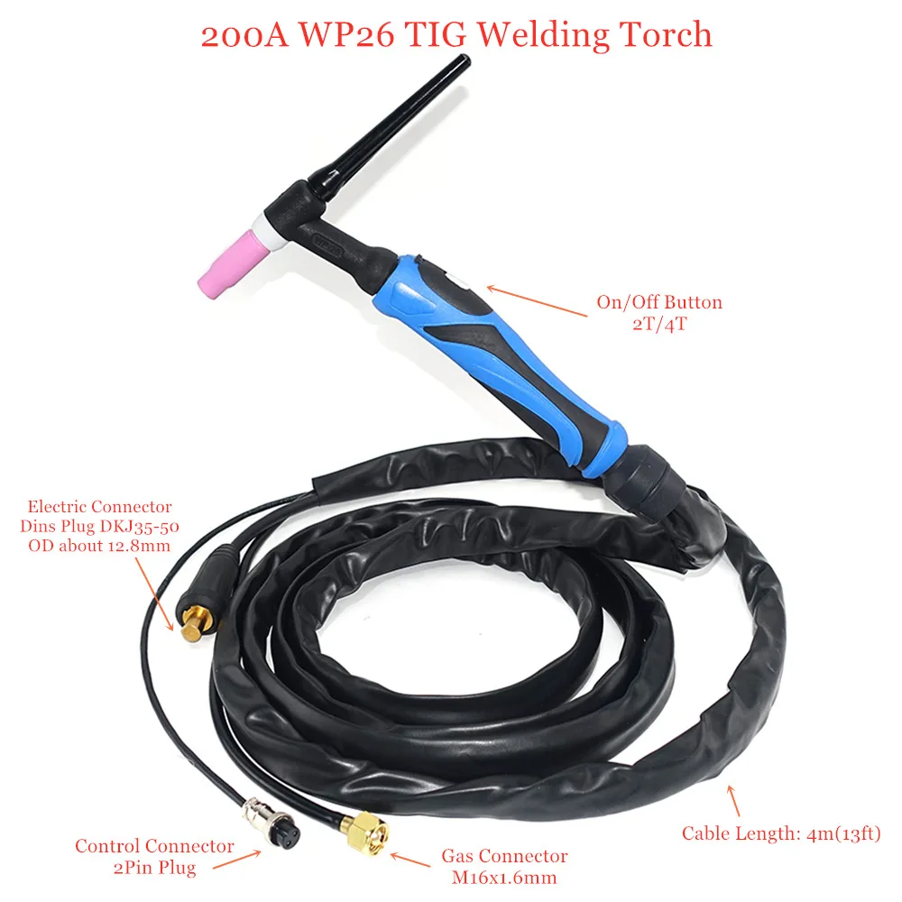 WP26 TIG トーチ TIG26 アルゴン溶接トーチ 200A TIG 溶接機用空冷