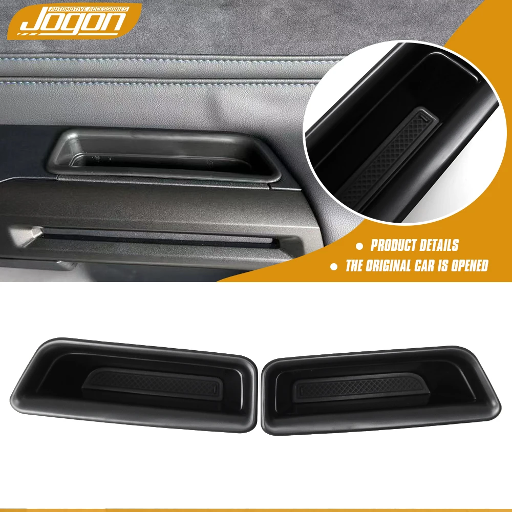 For Ford Mustang S650 GT Dark Horse 2024+ 2Pcs Interior Inner Door Handle Storage Box Organizer Cover Insert Trim Accessories