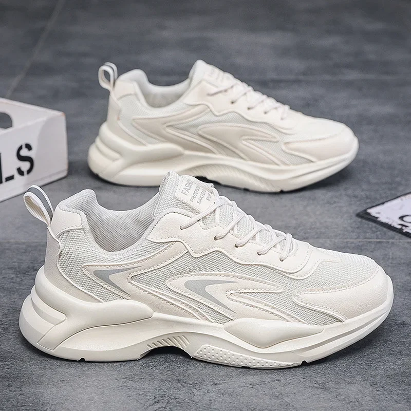 Men's Chunky Dad Shoes 2025 Summer Hot Sale Breathable Casual Shoes for Men with Thick Soles for Students Casual Sneakers
