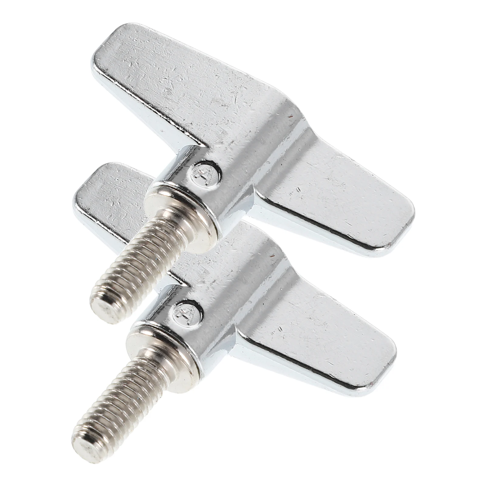 

2 Pcs Nuts Drum Cymbal Knob Stand Wing Screw Accessories Hardware Replacement Silver