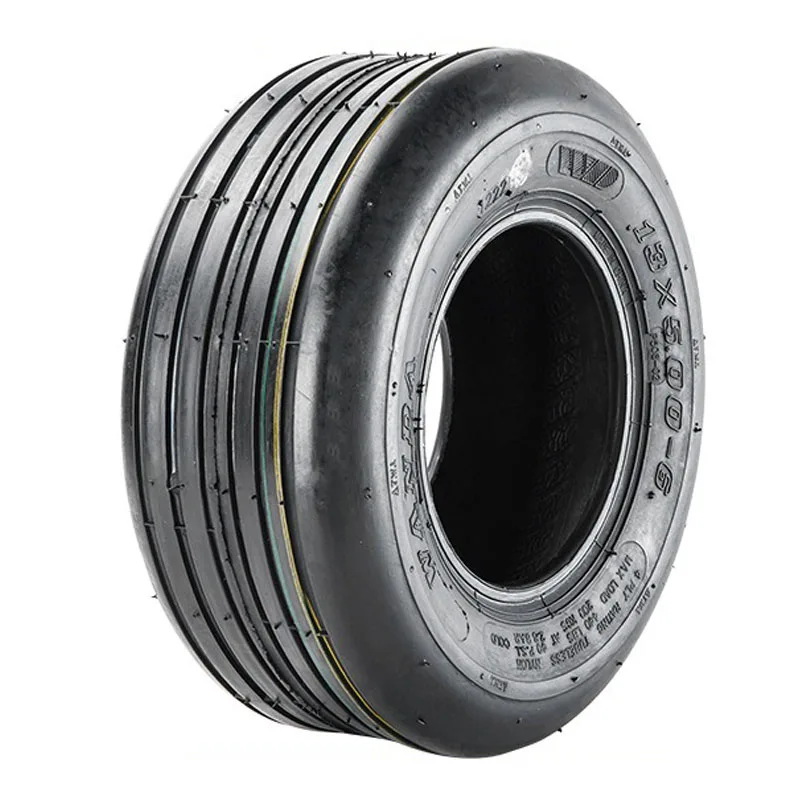 13x5.00-6 Tubeless Tire 13 Inch Vacuum Tire Rib Pattern Anti-Skid for Electric Chopper Go Kart Dune Buggy Replacement Tyre