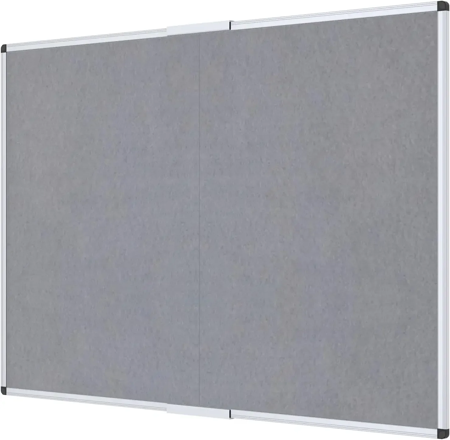 

Large Fabric Bulletin Board/Foldable Notice Board Felt Gray, 72 X 48 Inches, Silver Aluminium Frame