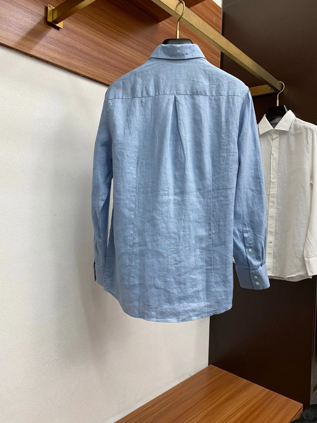 

Italian, European and American BC version old money style linen shirt light luxury four-season long-sleeved shirt