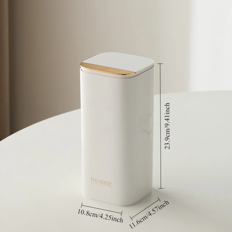 منظم فرش المكياج الأوتوماتيكي للرفع بأربعة شبكات لتخزين أدوات التجميل وكحل الحواجب ودلو فرشاة مقاوم للغبار #6