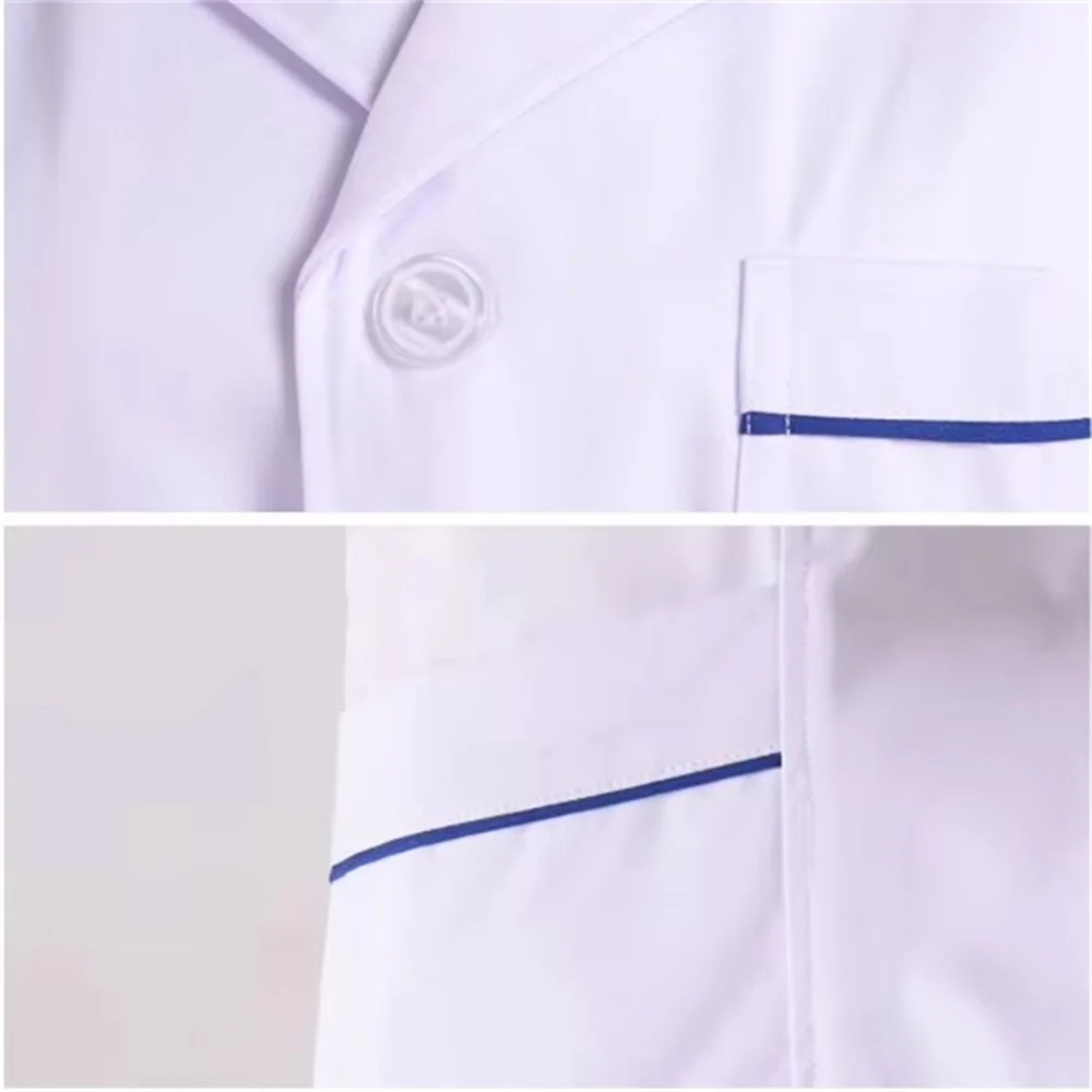 Salopette anti-rides en coton simple unisexe, manteau long, uniforme de salon de beauté, laboratoire, animalerie, salopette conviviale rée, monochromatique, nouveau