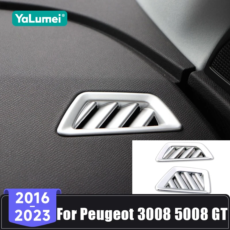 

For Peugeot 3008 5008 GT Hybrid 2016 2017 2018 2019 2020 2021 2022 2023 Car Dashboard Air Conditioning Vent Outlet Trim Cover