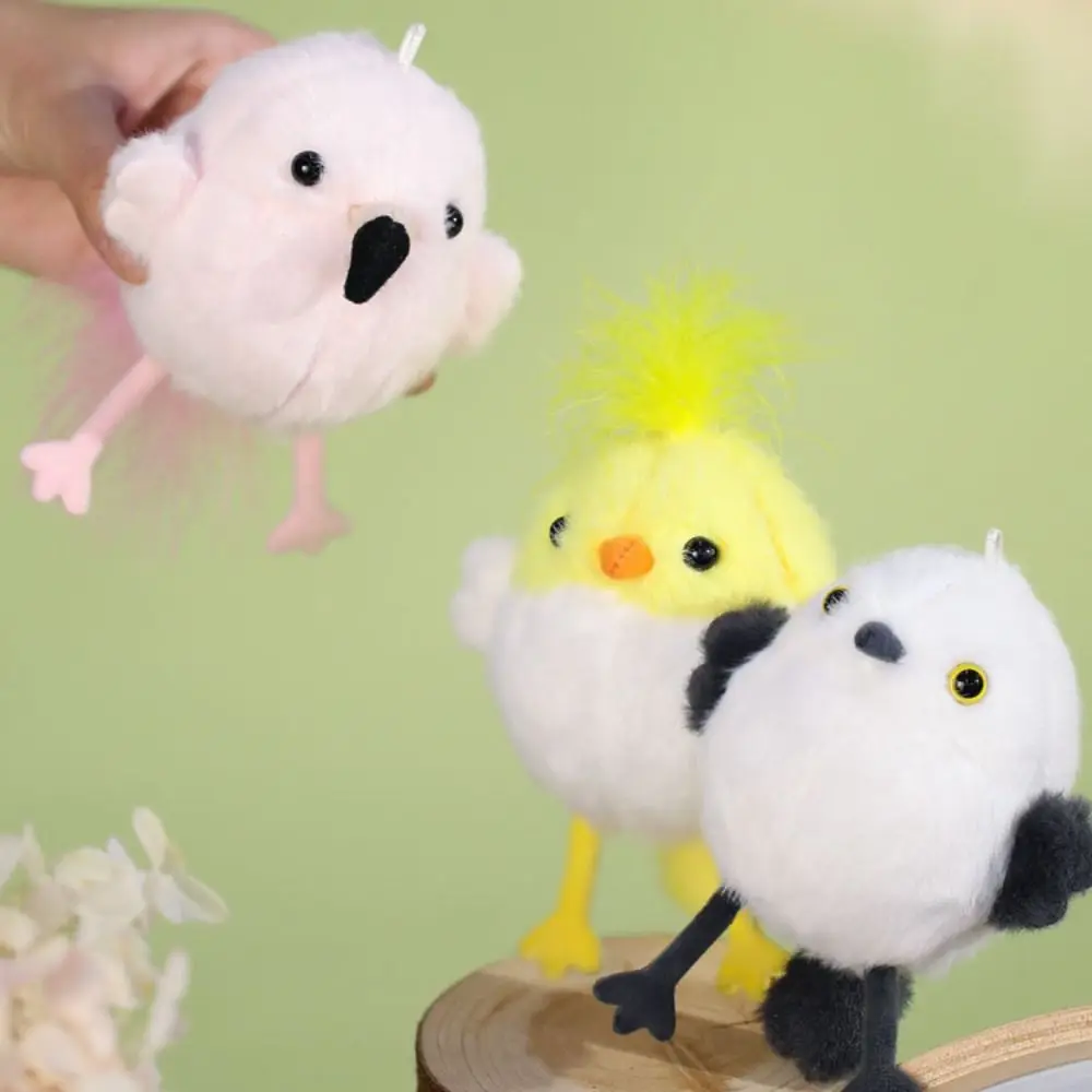 Plush Keychain Plush Bird Doll Stuffed Animal Shaking Sound Shaking Bird Sound Toy Ornaments Parrot Chirp Bird Plush Toy