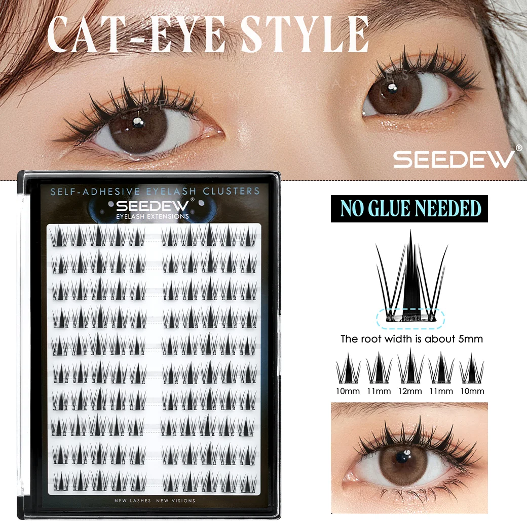 SEEDEW 10 صفوف من الرموش الصناعية ذات سعة كبيرة خالية من الغراء أرنب لطيف رموش ذاتية اللصق رموش صناعية طبيعية #1
