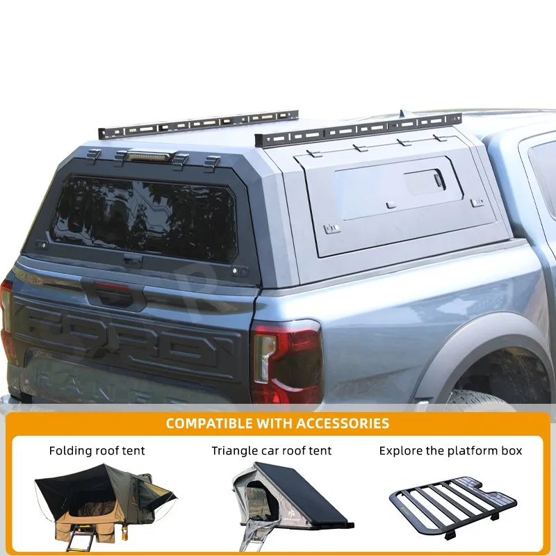 Custom 4x4 Waterproof Truck Hilux  Pickup Hardtop Canopy Topper for Ford Ranger Raptor  NP300 Model Top Camper