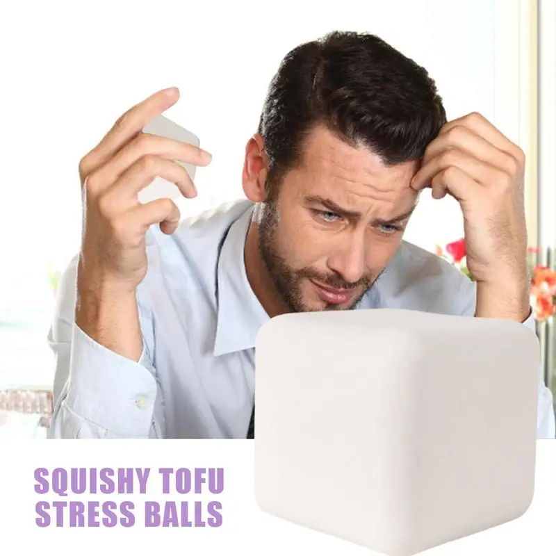 Squishys Tofu Stress Balls Autism Sensory Toys Stress & Anxiety Relief Fidget Toys Dough Ball Gifts Bulk for Adults Kids