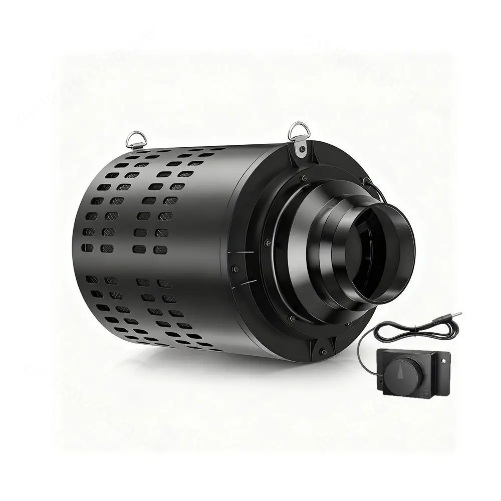 6 Inch EC Integrated Duct Fan with Activated Carbon Filter speed adjustable ventilation fan for grow tent air circulation