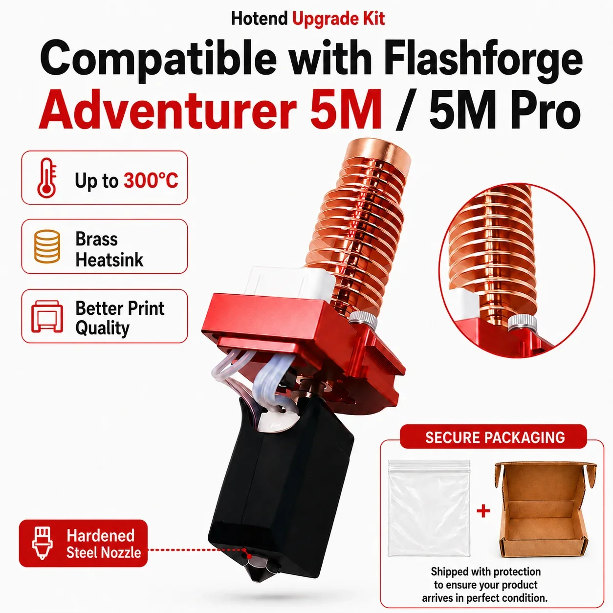 �y�Z�[�����z�z�b�g�G���h�A�b�v�O���[�h�L�b�g Flashforge Adventurer 5M/5M Pro AD5M �Z���~�b�N���M�u���b�N �n�[�h�X�`�[���m�Y�������p