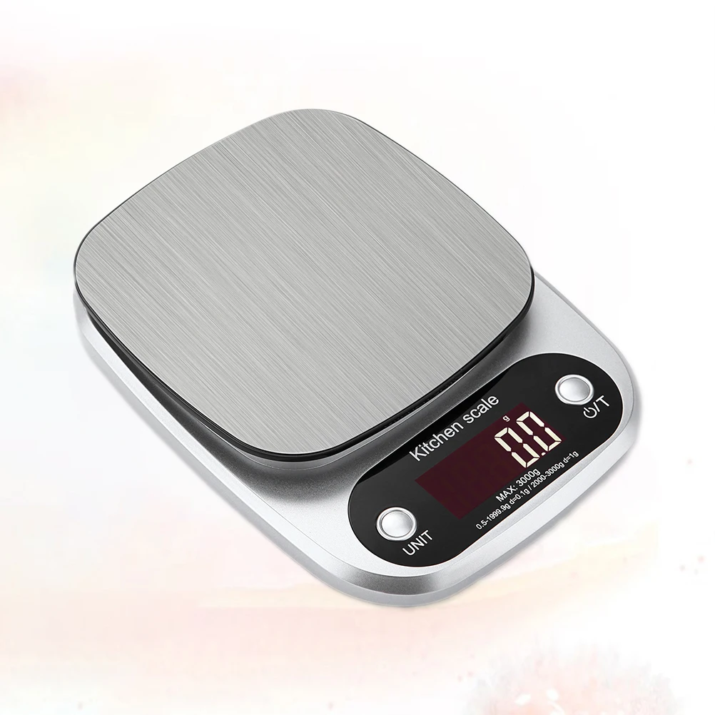 

Digital Kitchen Scale 3KG 01G High Precision Stainless Steel Weighing Electronic Scale Home Office