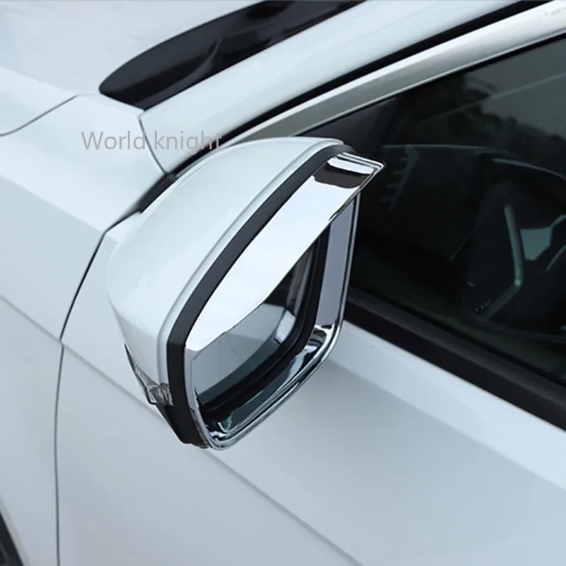 Accessories For Volkswagen Tiguan 2017-2022 Sun Rain Guard Shield Deflector Trim Side Door Mirror Cover Decoration