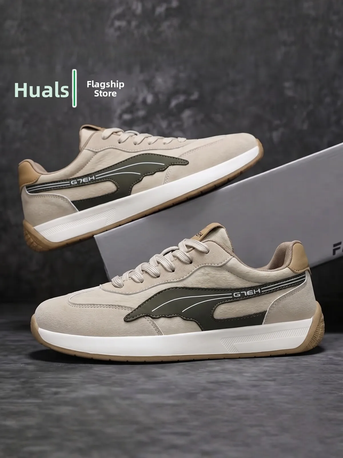 Men's Fashionable Autumn Casual Shoes Waterproof Leather Surface Anti-slip Lightweight Soft Bottom Sports Shoes for Teens