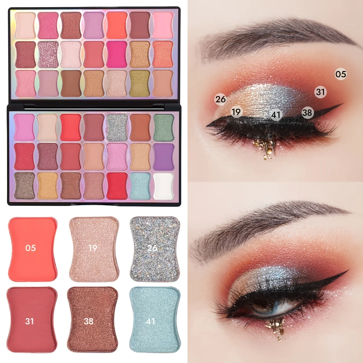 42-Color All-in-One Eyeshadow Palette | Professional Waterproof & Smudge-Proof, Long-Lasting High Pigment Shades (Shimmer & Matte) Versatile Makeup Palette for Daily Looks & Stage Makeup, Fine Texture, Minimal Fallout