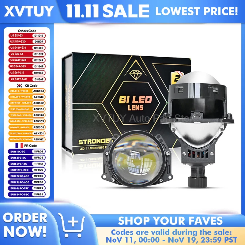 

3-дюймовая автомобильная светодиодная фара без потерь, бифокальная линза, 55 Вт, чашка с одной лампой для мотоциклетных фар H4 H7, супер яркое рассеивание тепла