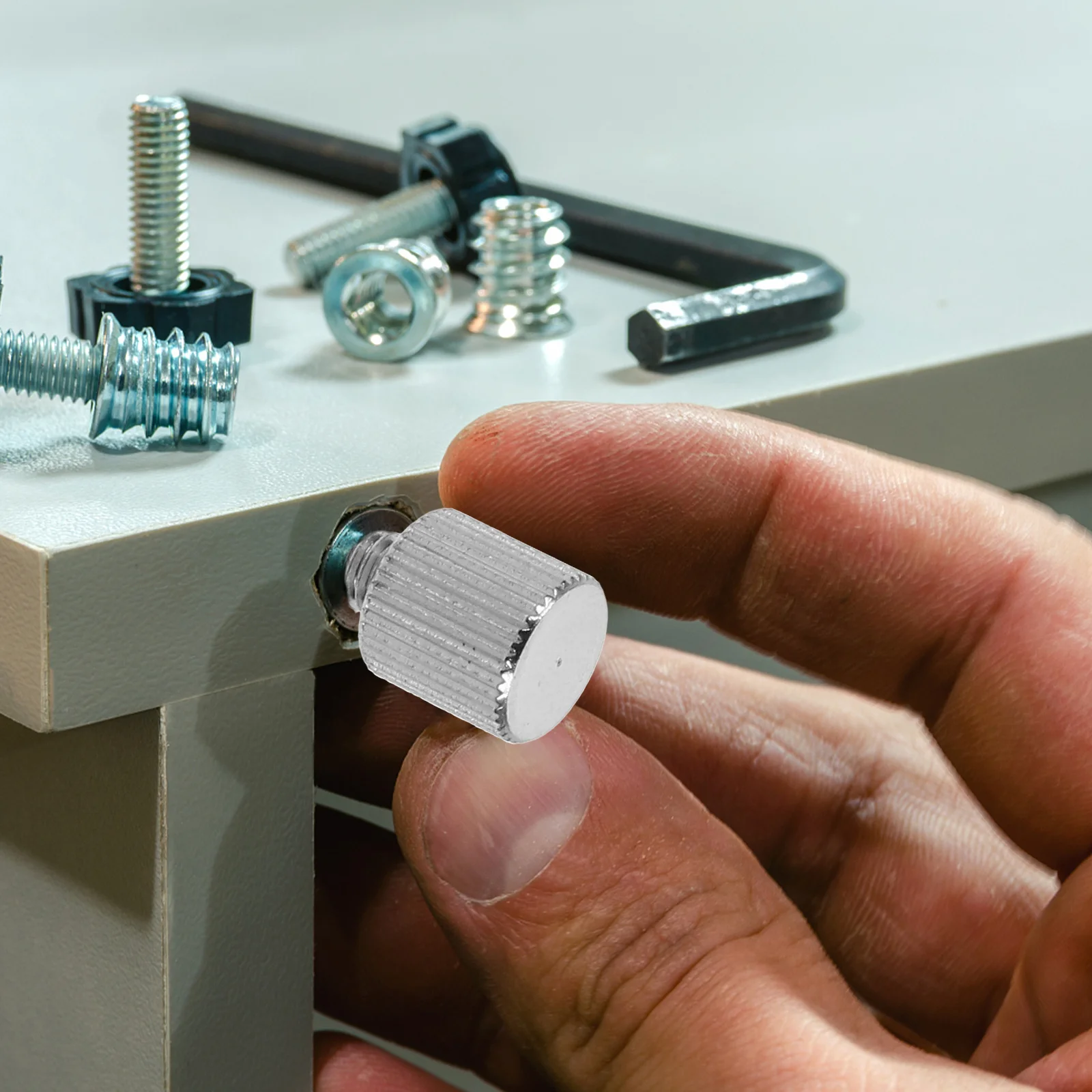 

1Set High-Quality Durable Knurled Thumbscrews Nickel Plated Iron Silver for Pc Install Long Service Life