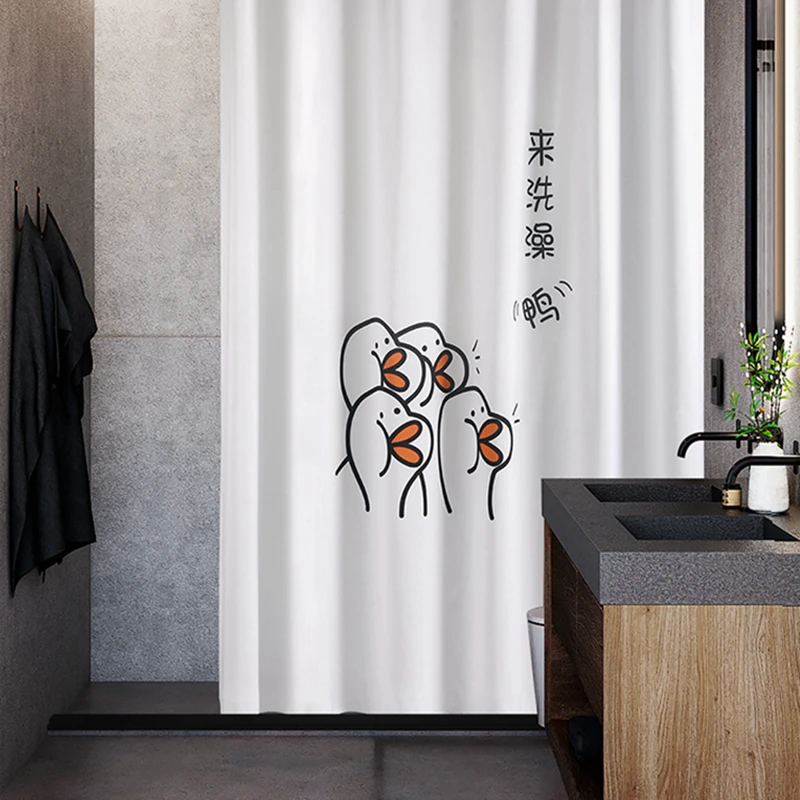 

Not in Bath Duckd Waterproof and Mildew Resistant Shower Curtain, Bathroom and Toilet Partition Accessories