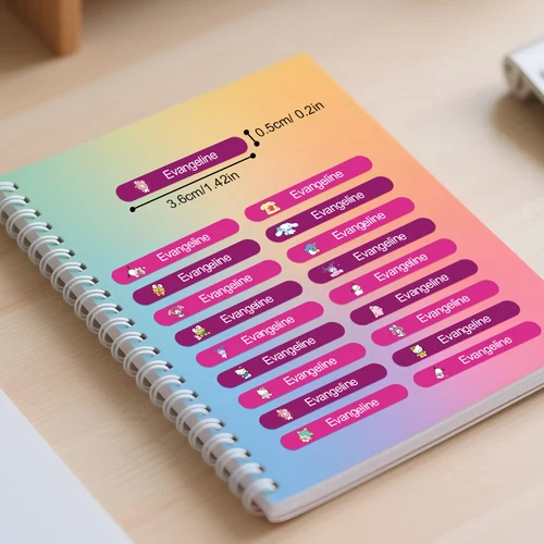 Imagen 2 del producto Sanrio pegatinas con nombre personalizado, pegatinas temáticas duraderas impermeables, regalos únicos para ordenador portátil, decoración de mochilas escolares, decoradores DIY