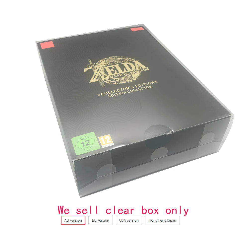 Clear box Cover Protector For Switch NS for Tears of Kingdom Collector's edition game Shell Display Case