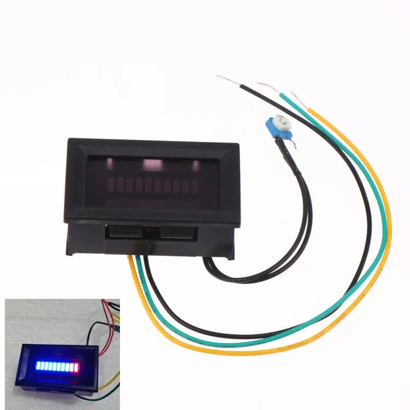 Fuel Level Gauge Indicator 12V Universal Motorcycle Car Oil Scale Meter LED Oil Scale Meter