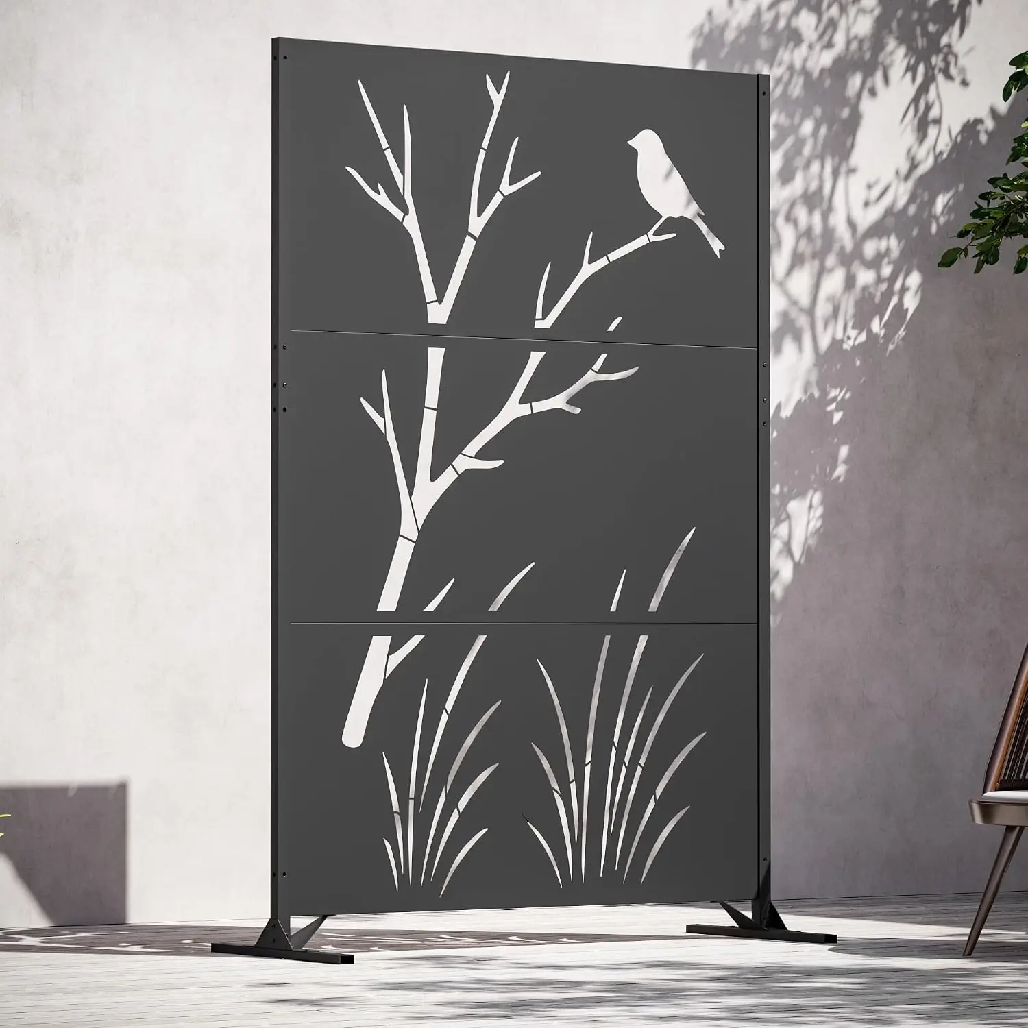 Modern Shade 4x6 FT Metal Privacy Screen with Artistic Modular Designs, Customized