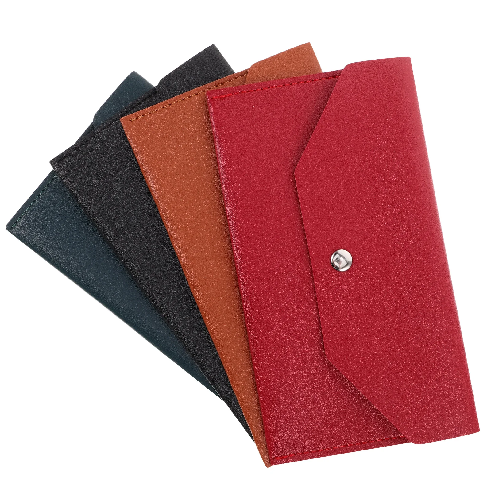 

4pcs Card Bag Wallet for Women Cash Holders Flat Banknotes Pouch Korean Style PU Multi Card Wallet Coin Pocket Small
