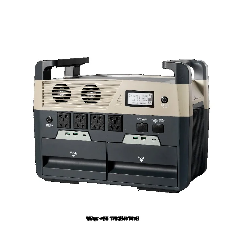 Semi-solid battery solar portable generator 3600WH outdoor electricity and electric vehicle emergency charging