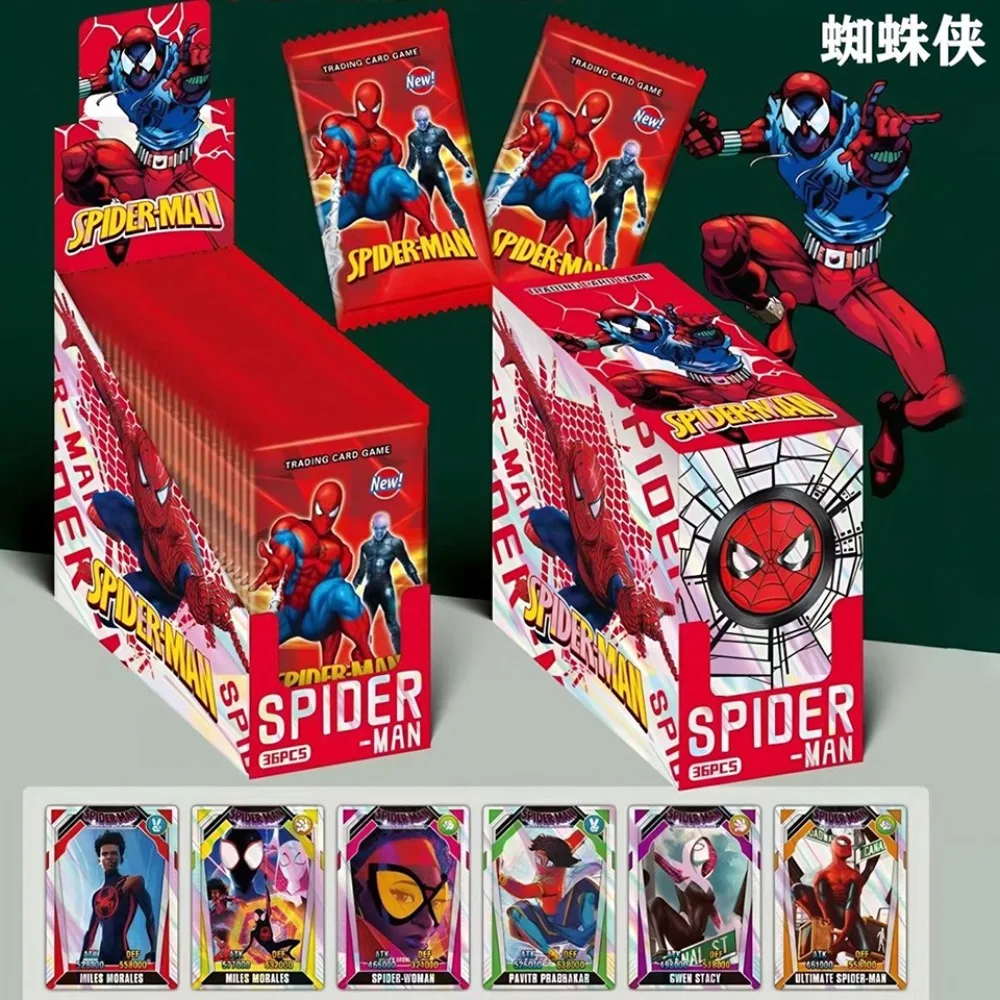 Spider Man Collection Card Creative Exquisite Craftsmanship English Style Character Rare Card Holiday Gift Child's Precious Toys
