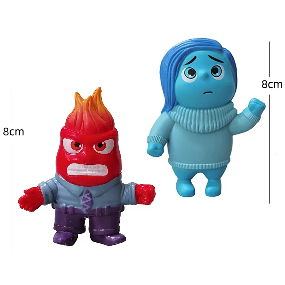 New 6pcs Inside Out 2 Figure Anime Joy Sadness Angry Action Figurine Fear Disgust Kits Collection Model Toy Gift In Stock