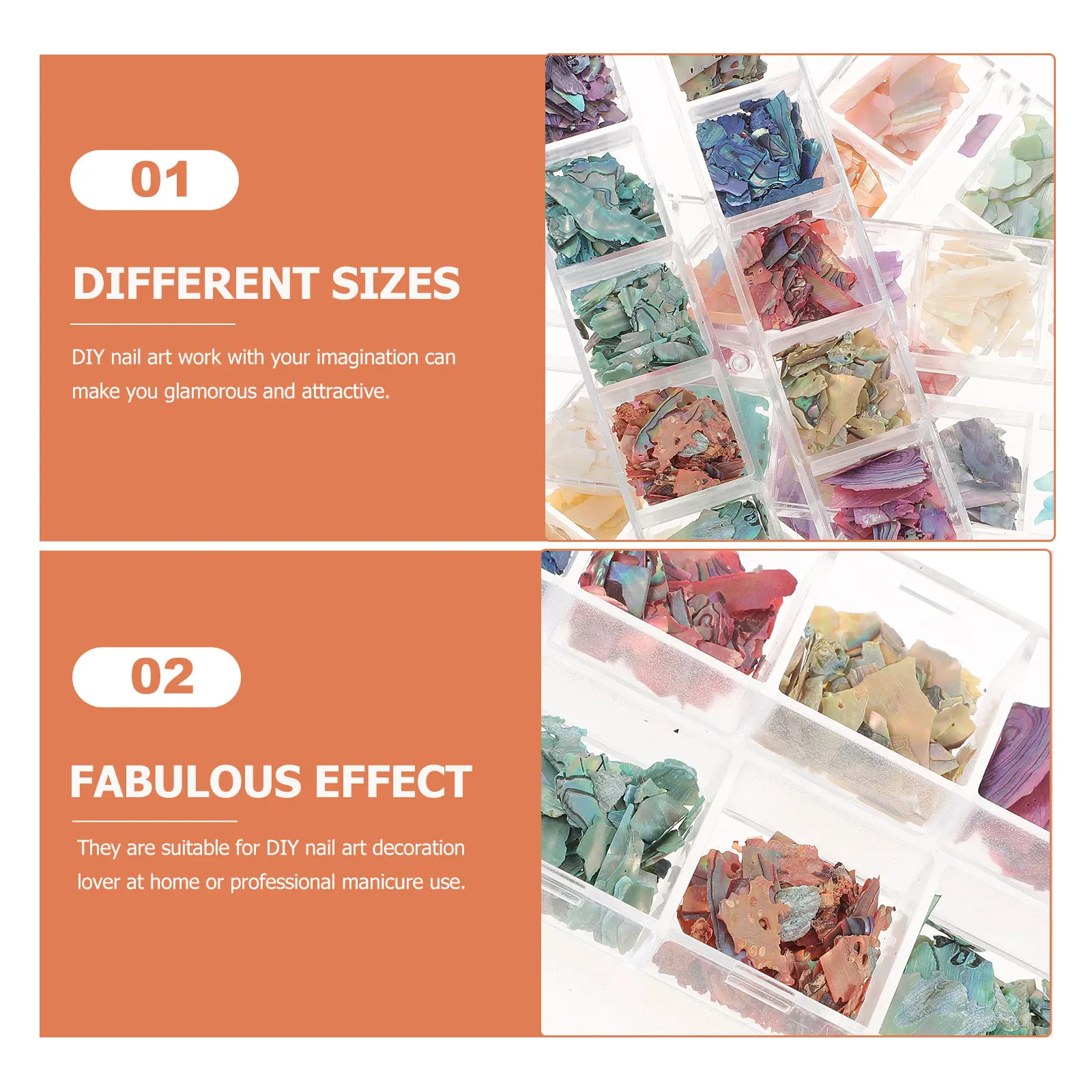 

3Pcs Colorful Nail Art Decor Glitter Shell Flakes Manicure Accessories Manicure Charm Stickers For Nail Design