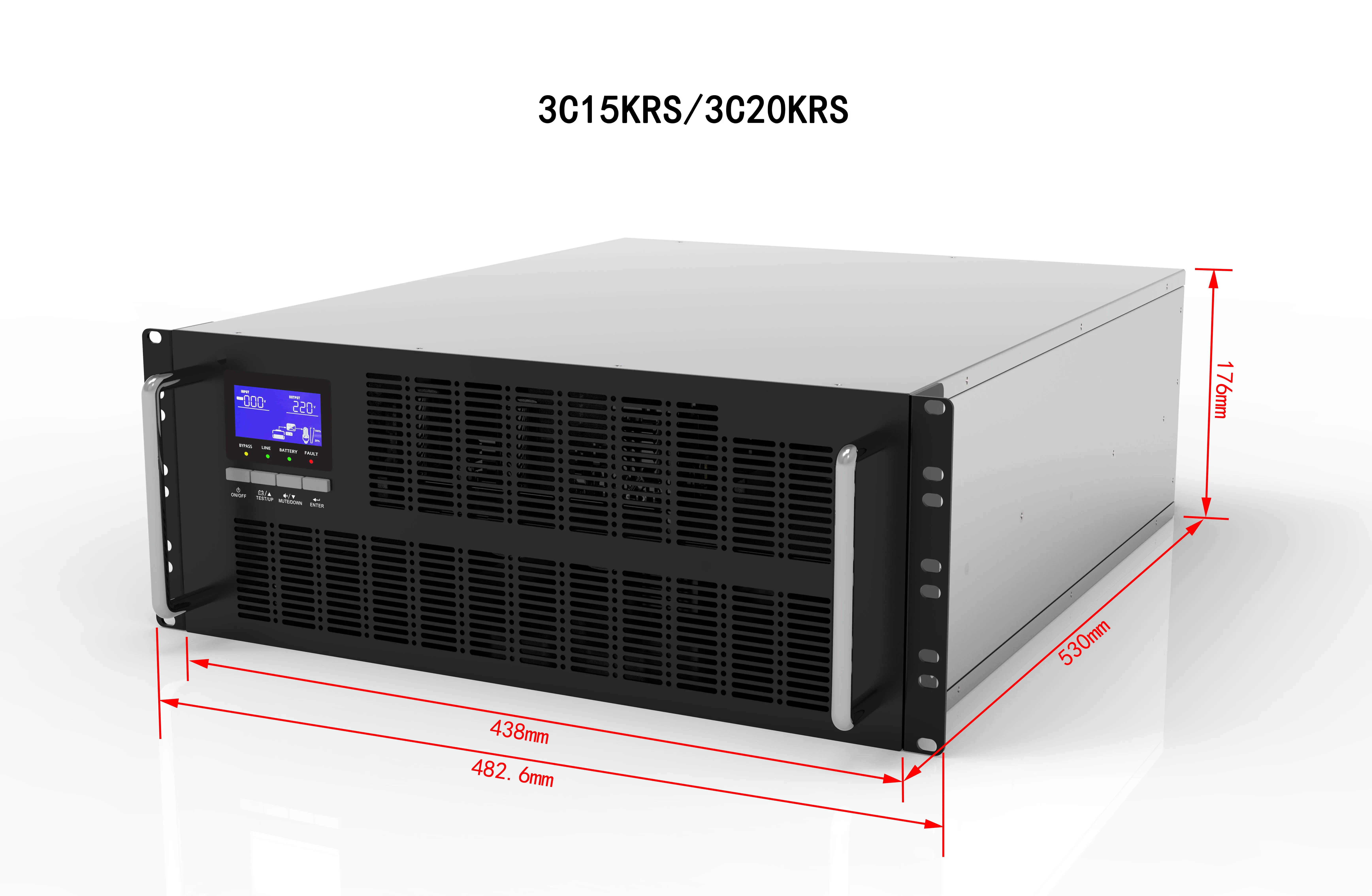 Soporte en rack en línea de alta frecuencia 1kva 2kva 3kva 6kva 10kva UPS