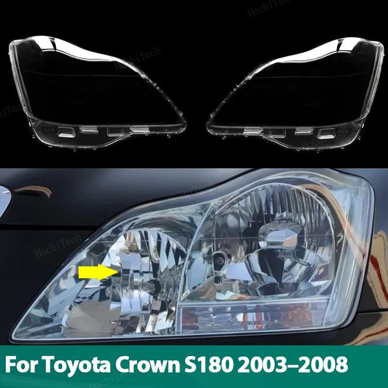 

Headlight Lampshade Transparent Headlight Lens Left Right Lampshade Protective Cover For Toyota Crown S180 2003-2008 Lampcover