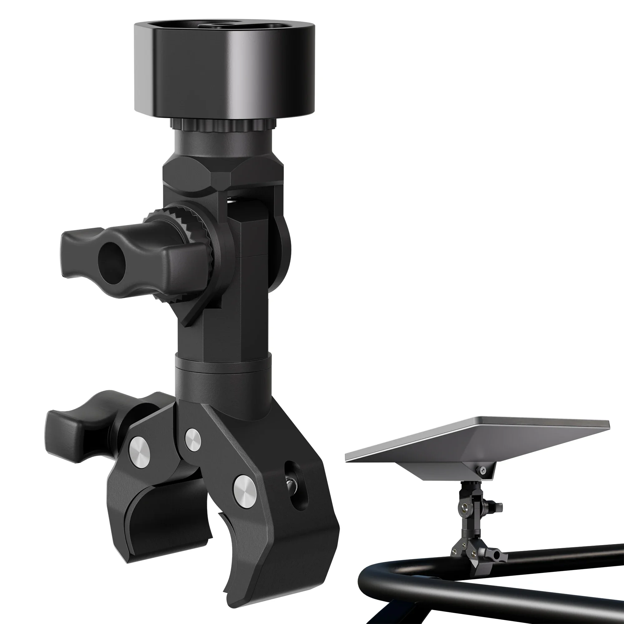 Starlink Mini Clamp Mount Adjustable Universal Pole Clamp 2024/2025 Starlink Mini Mount with Pipe Adapter Compatible for Car RV
