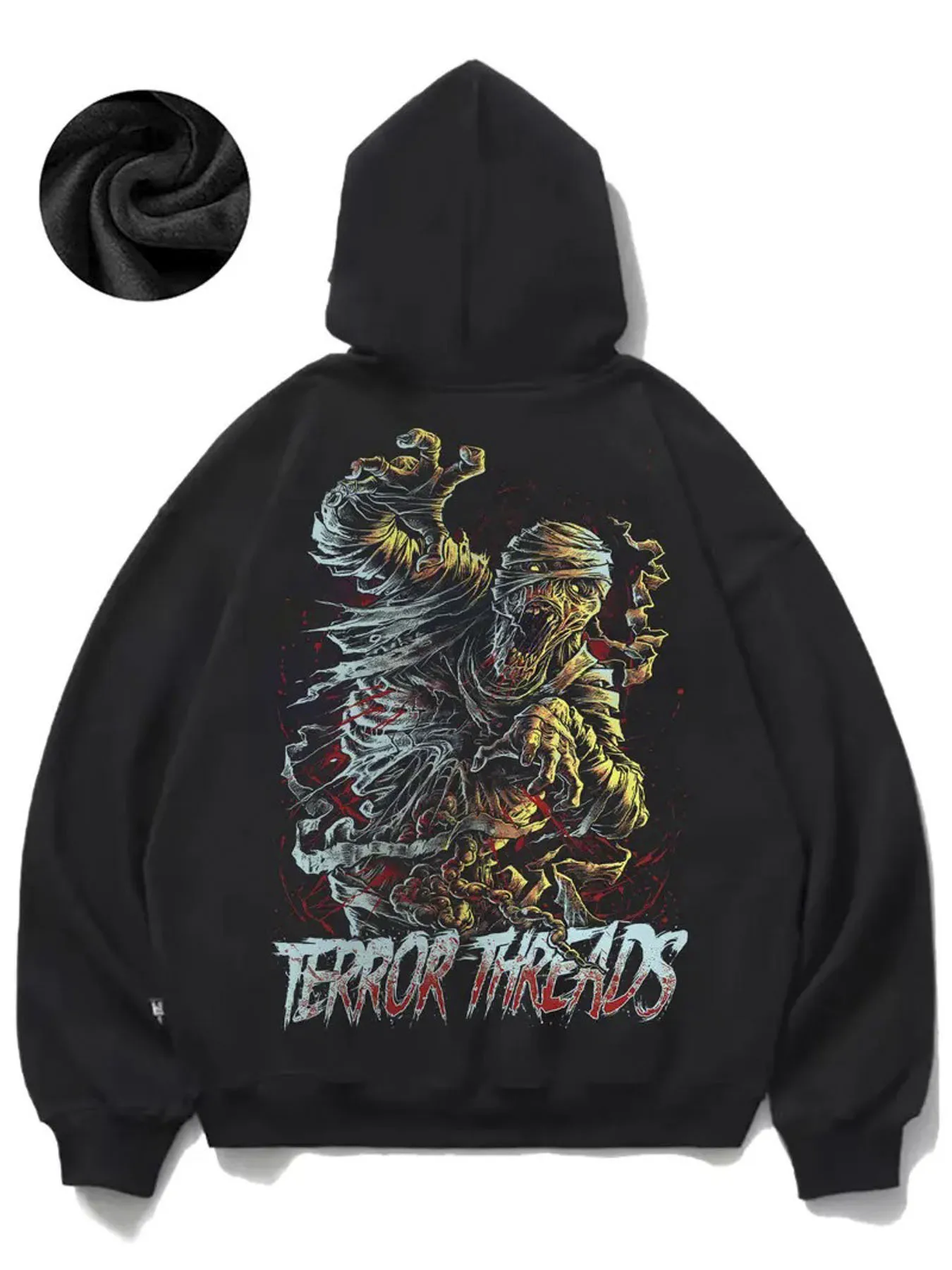 

Mummy Graphic Print Autumn and Winter Men's and Women's Hoodies Casual Loose Outdoor Street Sports Training Brand Fashion Trend