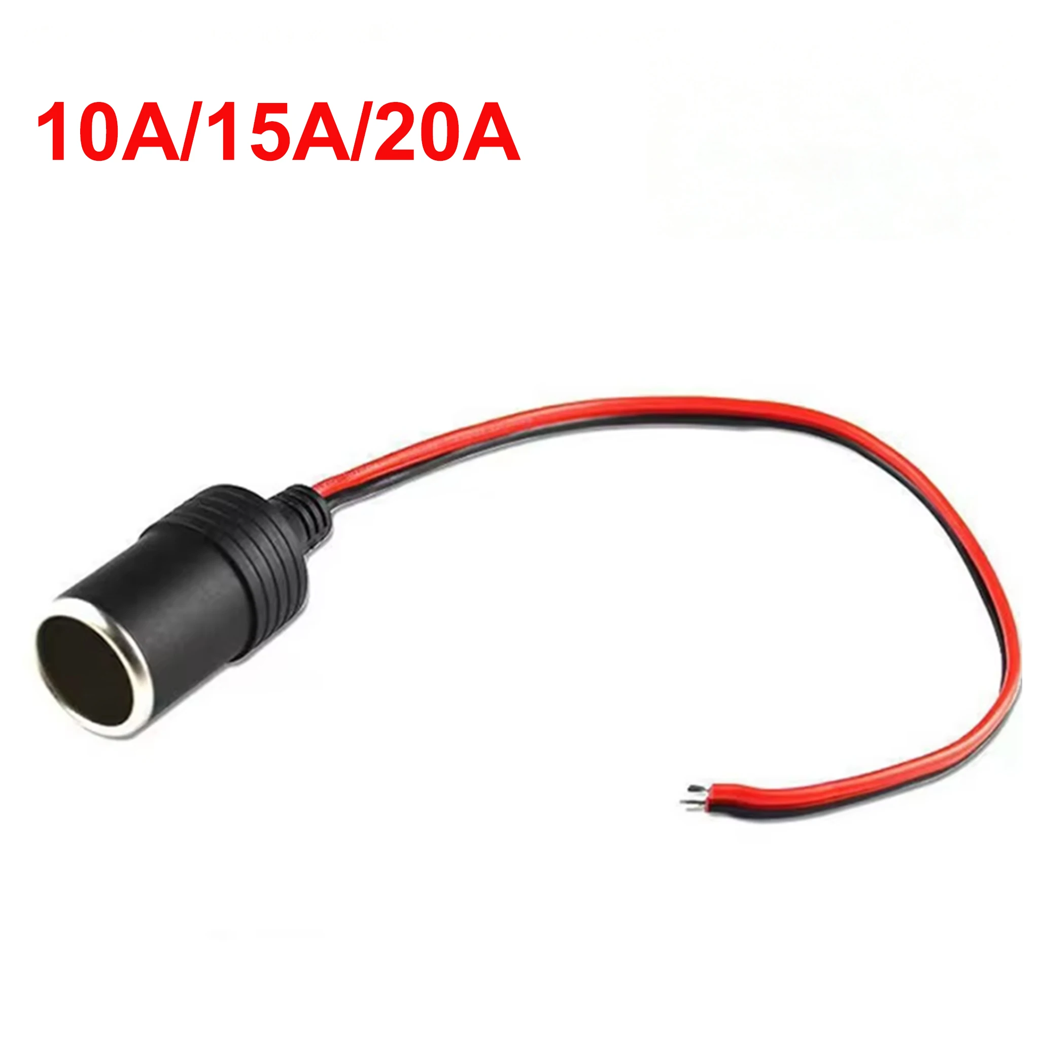Chargeur allume-cigare pour voiture 10A/15A/20A avec câble de 30 cm, connecteur femelle/mâle, adaptateur universel 12V-24V
