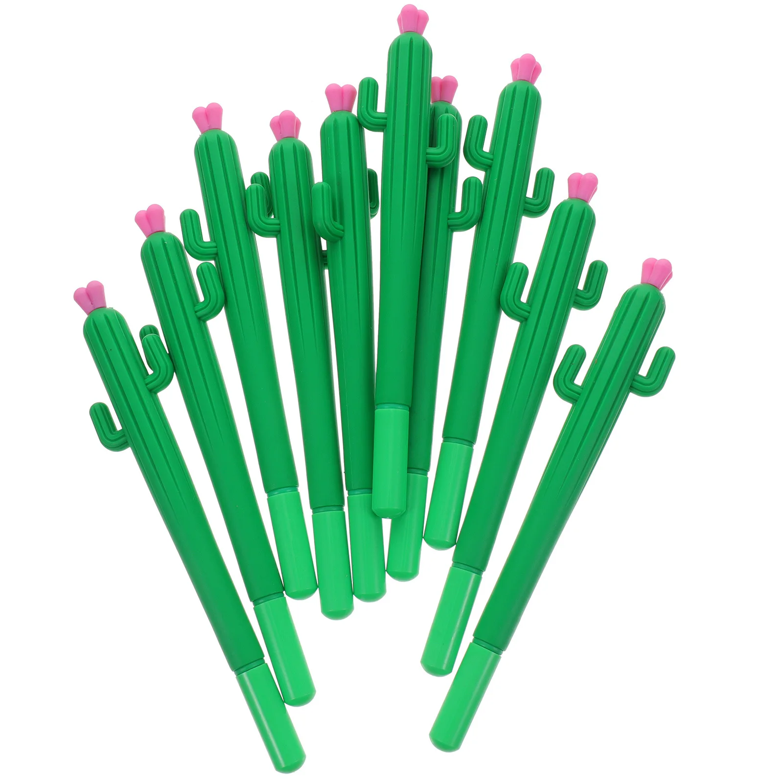 10Pcs Cactus Pens 0.5mm Lovely Cartoon Writing Pens Bulk Students Office Supplies Creative Kids Stationery Party Favors