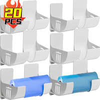 Wall Mounted Trash Bag Dispenser Waste Bags Roll Holder Container Self-Adhesive Garbage Rack Fresh Film Roll Storage Box Shelf
